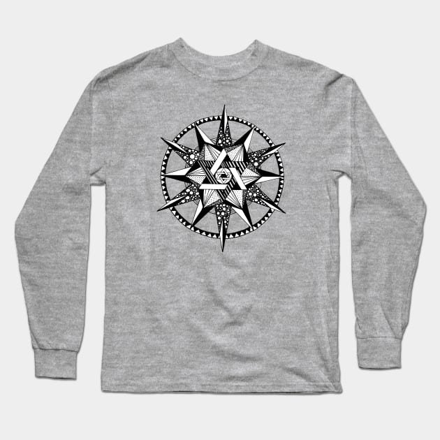 David's Star Long Sleeve T-Shirt by DellaMorteArts